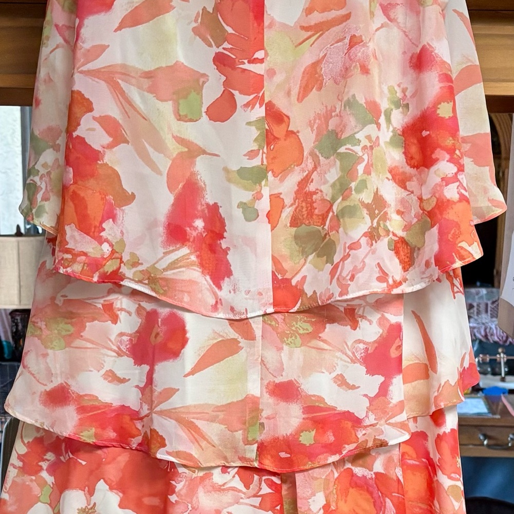Floral Watercolor Layered Dress